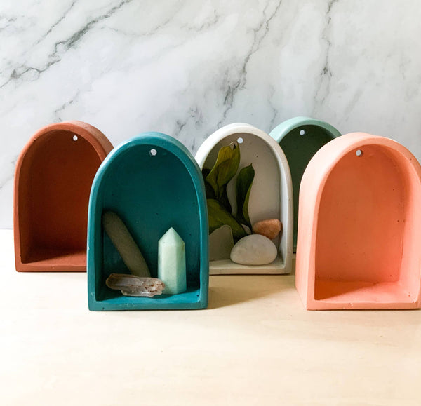 Curio Arch Shelf, Wall Altar Shrine