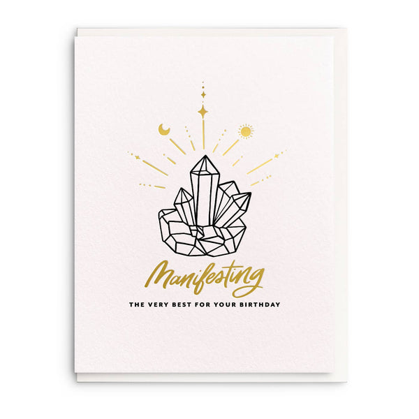Manifest Birthday - Letterpress Foil Birthday Card