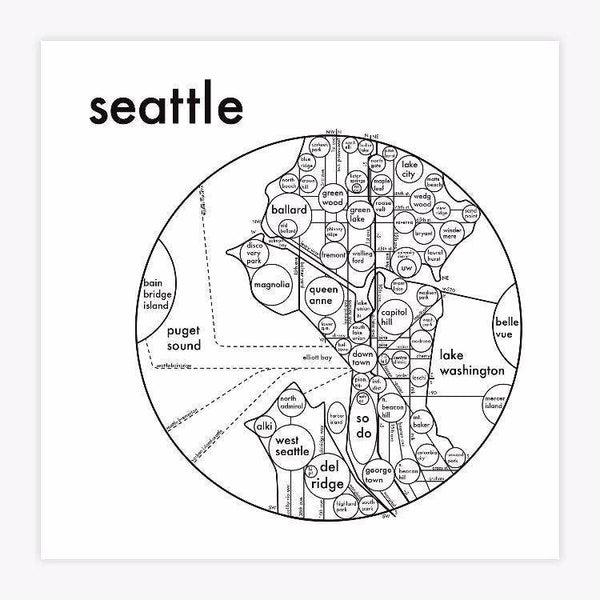 Seattle Map Print