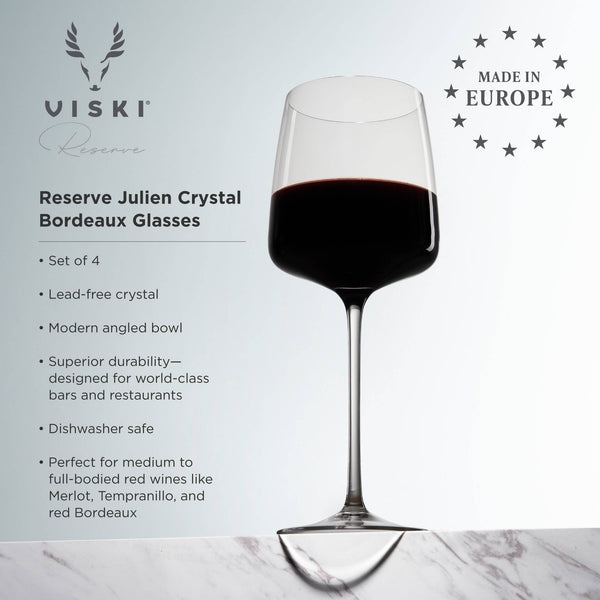 Reserve Julien Crystal Bordeaux Glasses Set of 4