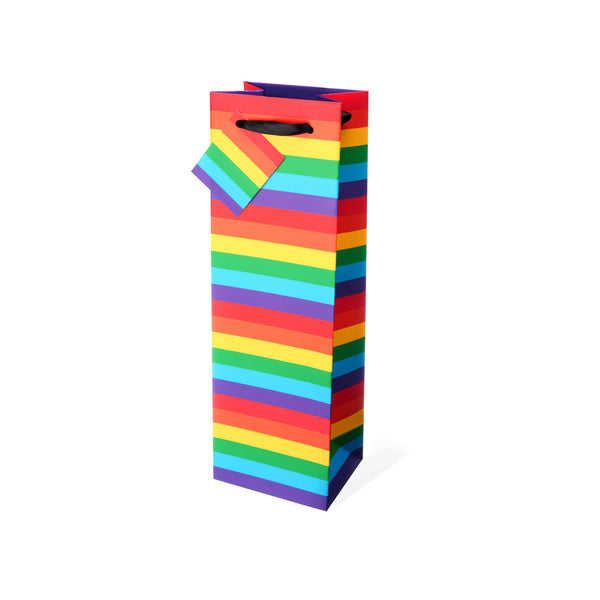 Rainbow Stripe Wine Bag Single Bottle