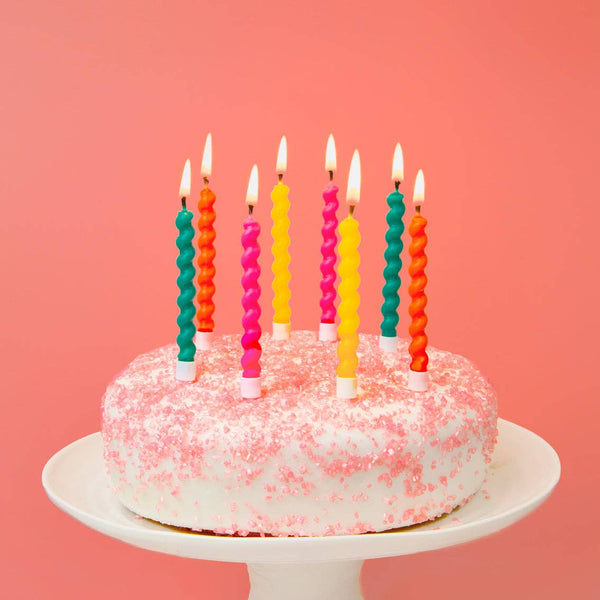 Twirl Birthday Candles - 8 Pack | Cake Candles