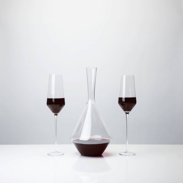 Raye™ Angled Crystal Decanter and Wine Glasses Set of 3