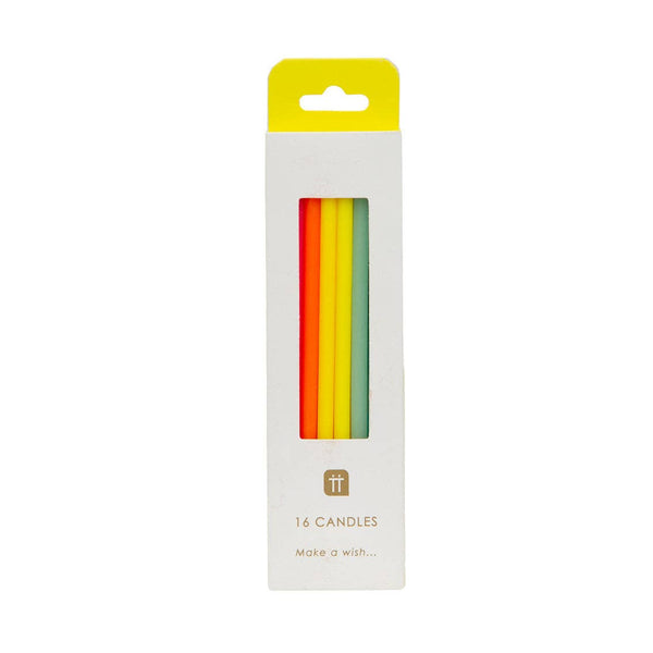 Rainbow Birthday Candles - 16 Pack | Cake Candle