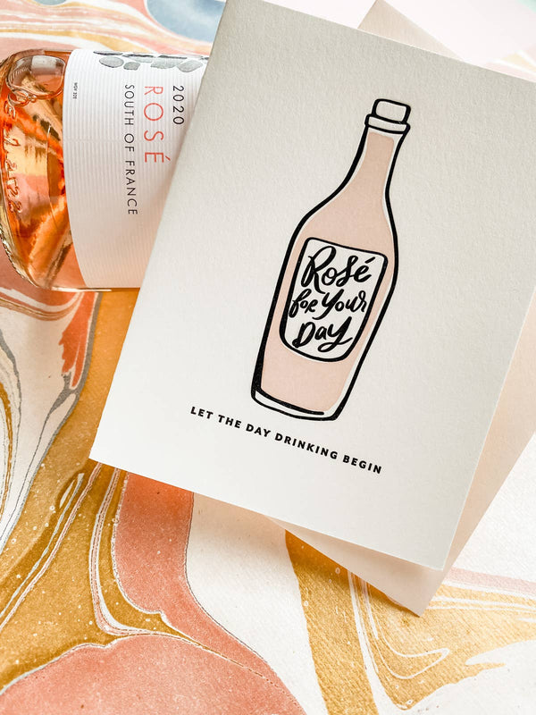 Day Drinking - Letterpress Birthday Greeting Card