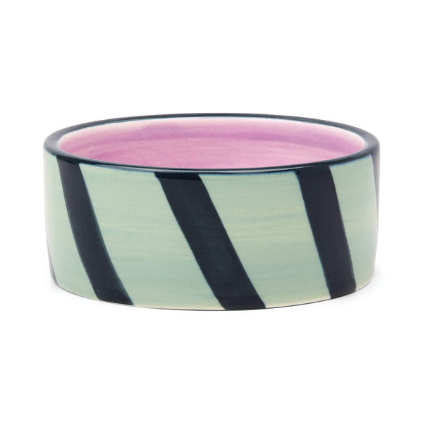 The Izzy Wine Coaster - Blue & Green Stripe
