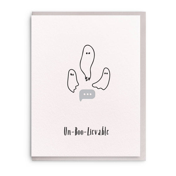 Unboolieveable - Letterpress Halloween Card