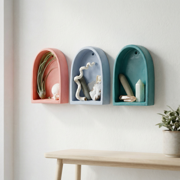 Curio Arch Shelf, Wall Altar Shrine