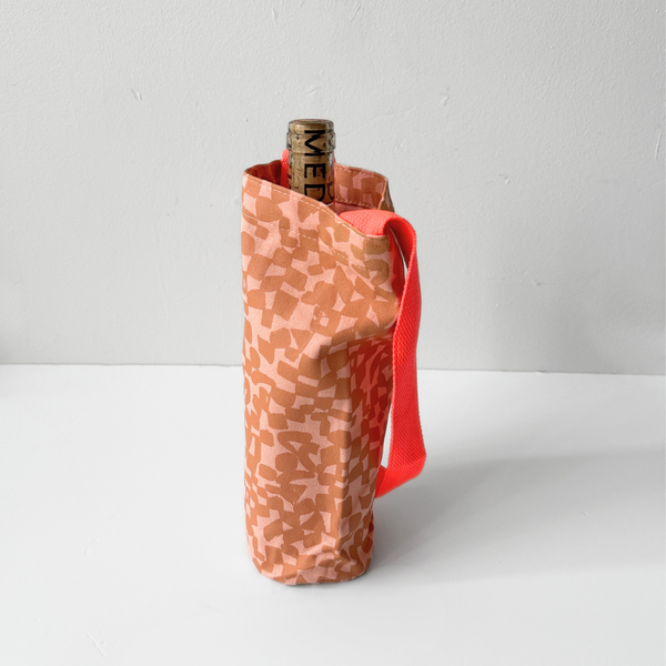 The Wine Tote - Checks - Amber - Champagne