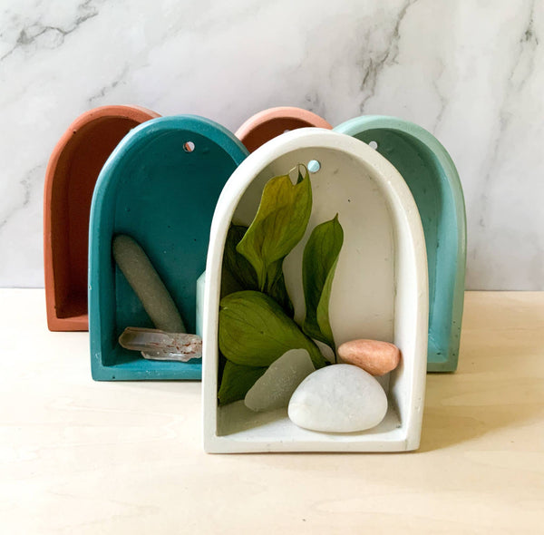 Curio Arch Shelf, Wall Altar Shrine