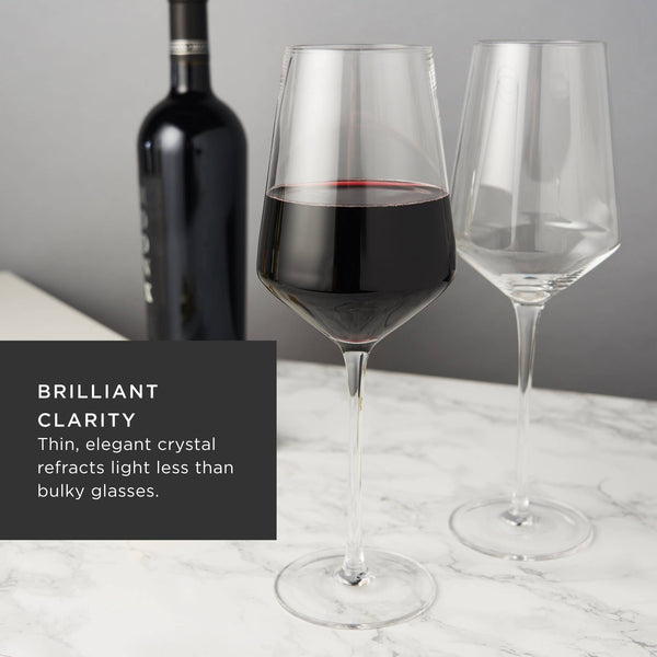 Raye™ Angled Crystal Decanter and Wine Glasses Set of 3