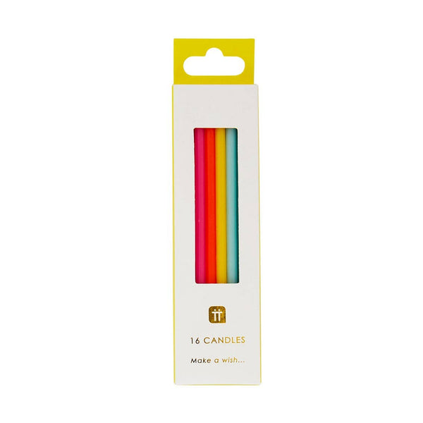 Rainbow Birthday Candles - 16 Pack | Cake Candle