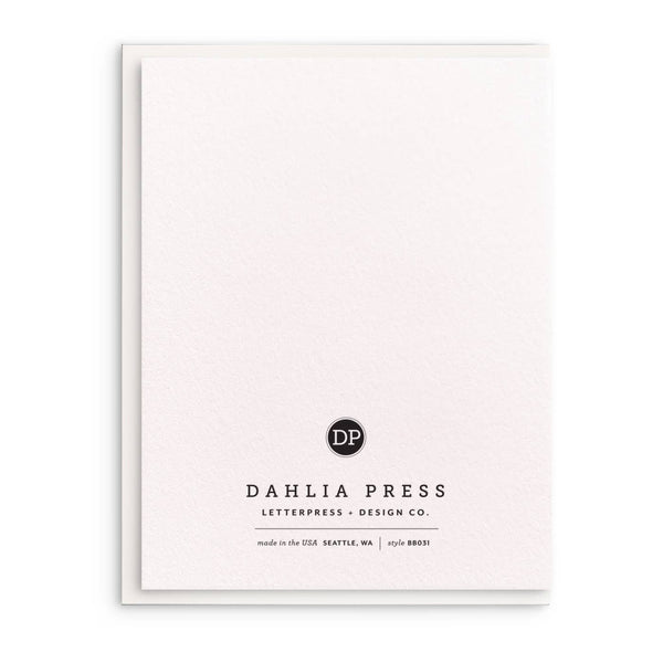 New Human, Letterpress Baby Greeting Card