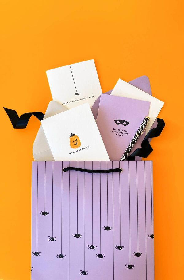 Spooky Spider - Letterpress Halloween Greeting Card